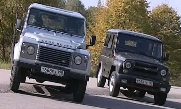 УАЗ Hunter и Land Rover Defender 90 2