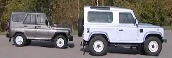УАЗ Hunter и Land Rover Defender 90 4