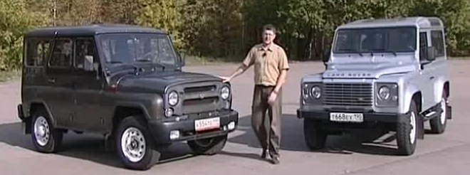 УАЗ Hunter и Land Rover Defender 90 1